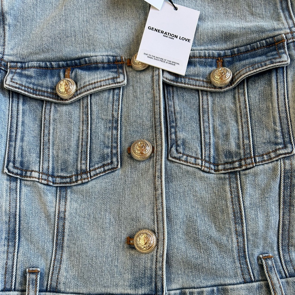 Generation LoveMackenzie Belted Denim Minidress NWT XS - Picture 8 of 16